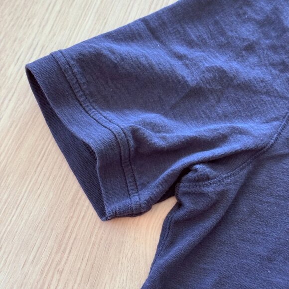 Vince | Classic cotton button tee | Navy Blue | L - Picture 4 of 5